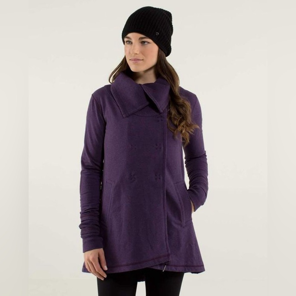 Lululemon Gratitude Wrap Heathered Deep Zinfandel Purple Sweater Size 4